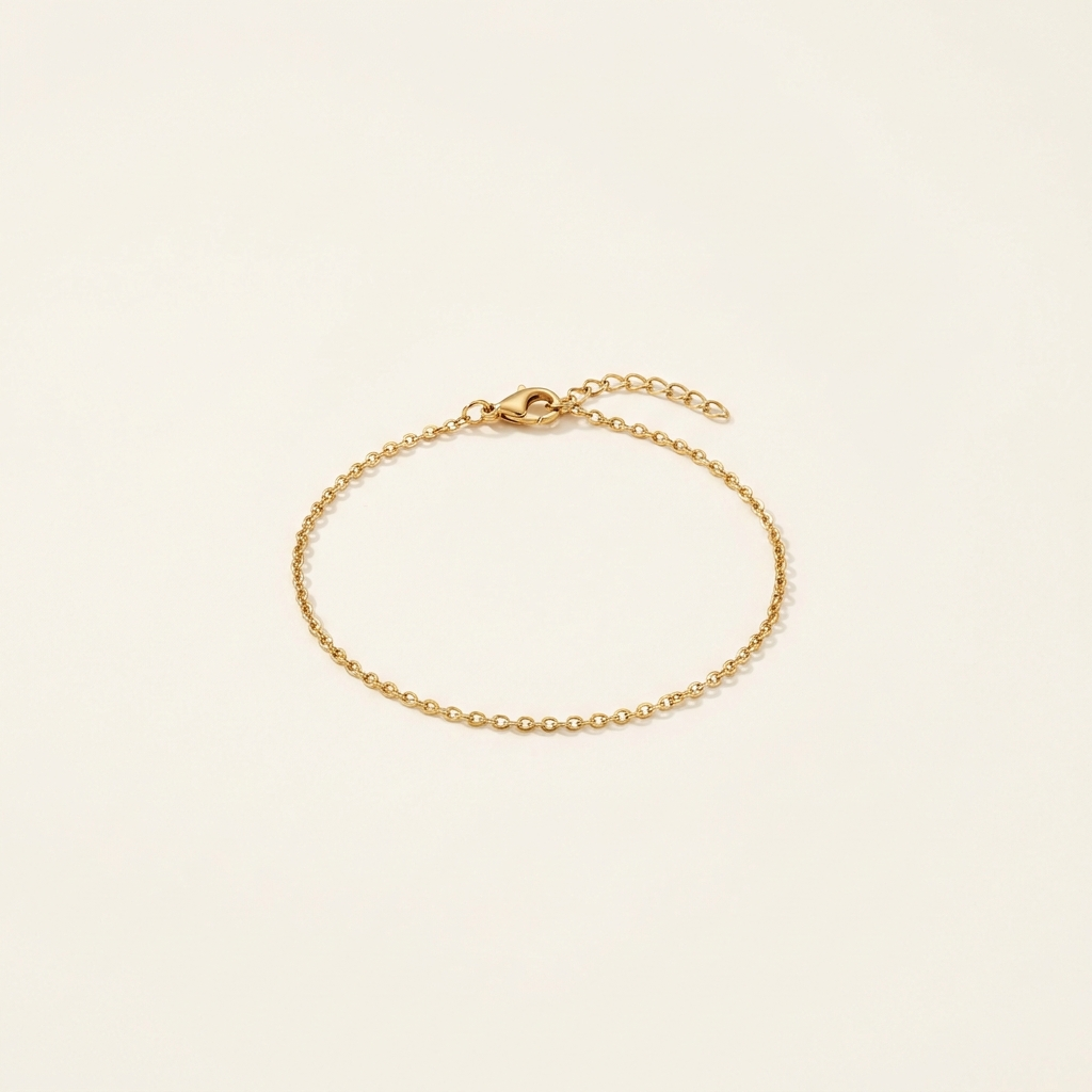 Filo, bracciale a catena sottile in acciaio 316L PVD oro