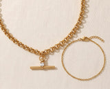 Il Look Isla — Collana T-Bar + Bracciale Filo